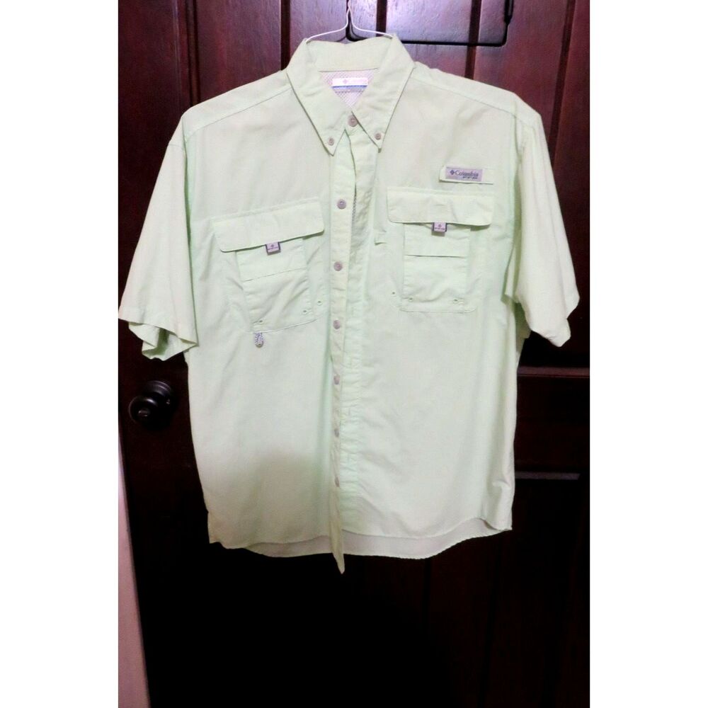 Columbia PFG Vented Fishing Shirt Womens  Mint Green size P/S